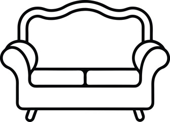 Sofa icon. Living room Symbol Outline icon