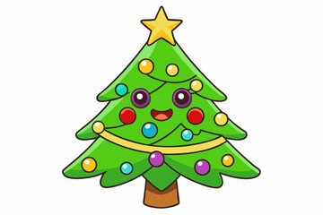 Christmas tree vector illustration