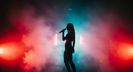 Singer Performing on Stage
