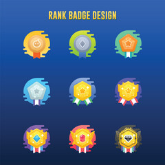 Rank Badge Design Collection for Games and Achievements