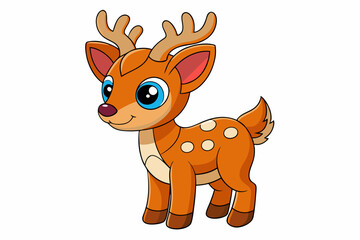 A Cute Deer Vector art in illustration