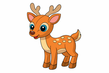 A Cute Deer Vector art in illustration