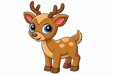 A Cute Deer Vector art in illustration