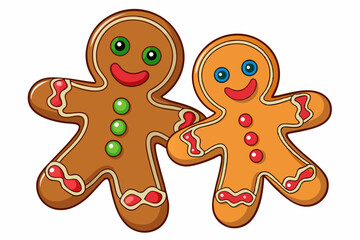 gingerbread cookies vector