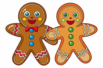 gingerbread cookies vector