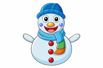 snowman with a broom