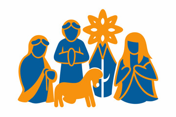 happy family with Christmas tree