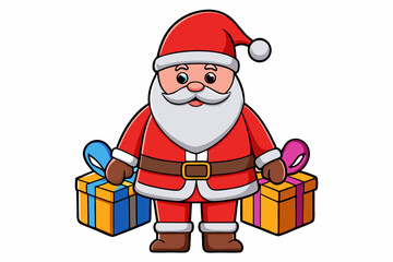 santa claus with presents