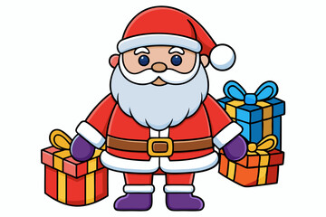 Santa Claus with presents