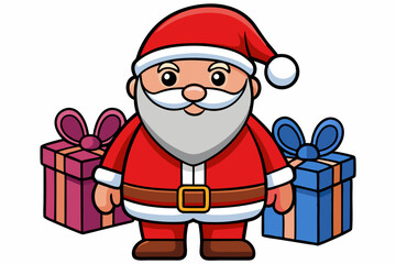 Santa Claus with presents