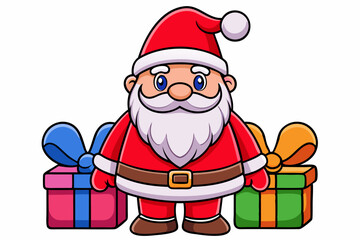 Santa Claus with presents