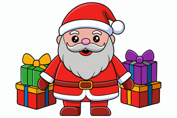 Santa Claus with presents