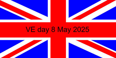 Flag of the United Kingdom VE day 2025