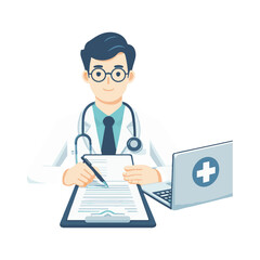 doctor's prescription illustration design