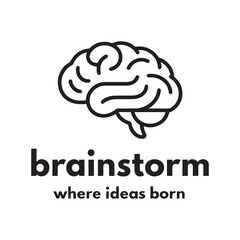 Brain Logo Design, Silhouette Brain Logo Design Vector, Unique and Professional Brain Logo Design