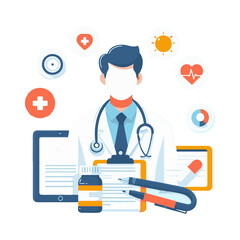 doctor's prescription illustration design