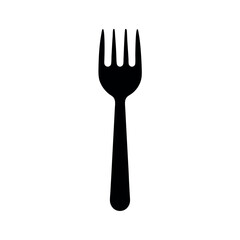 Simple Fork Vector In Black And White