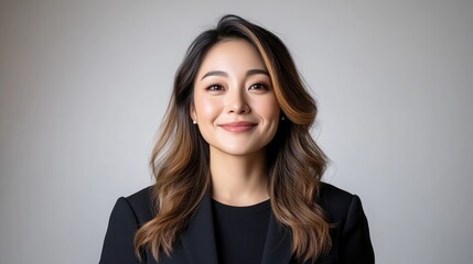 Confident Asian woman in business attire