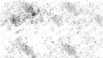 Horizontal Halftone Overlay vector background in monochrome  style with randomly scattered dots
