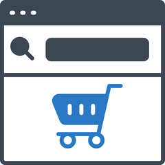 E-commerce marketing vector icon in 2 color style 