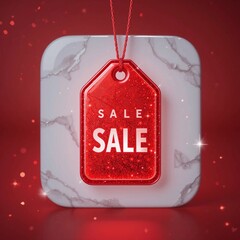 Futuristic AI-Generated Glowing Sale Tag – Neon Blue Discount Label for High-Converting E-Commerce Promotions, Flash Sales, Digital Marketing, Business Growth, Financial Deals, and Online Store Brand