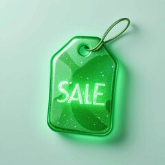 Futuristic AI-Generated Glowing Sale Tag – Neon Blue Discount Label for High-Converting E-Commerce Promotions, Flash Sales, Digital Marketing, Business Growth, Financial Deals, and Online Store Brand