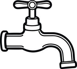 Water tap silhouette