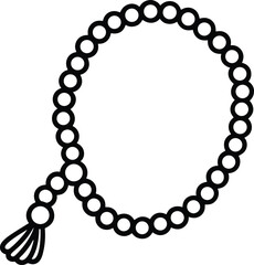 Prayer beads tasbeeh silhouette