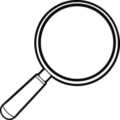 magnifying glass silhouette
