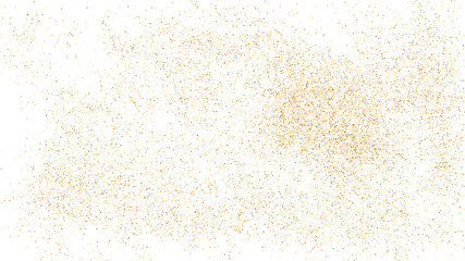 Golden dust particles swirl gracefully, creating an enchanting pattern against a plain transparent background, evoking a sense of movement and elegance.