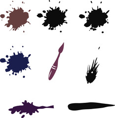 ink splatter paint brush stroke kit vector art (1).eps