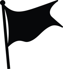 flag line art on white background