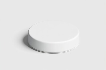 Blank white round container