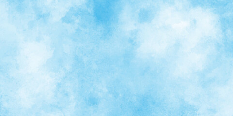 Abstract painted blue watercolor on paper texture background,Hand painted abstract soft sky blue watercolor sky and clouds,,Light blue watercolor paper texture background with splashes.