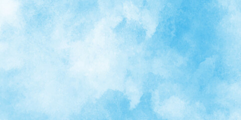 Abstract painted blue watercolor on paper texture background,Hand painted abstract soft sky blue watercolor sky and clouds,,Light blue watercolor paper texture background with splashes.