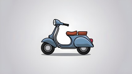 An illustration of a classic scooter, evoking nostalgia and a sense of freedom