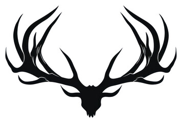 PNG Antlers stencil animal shape.