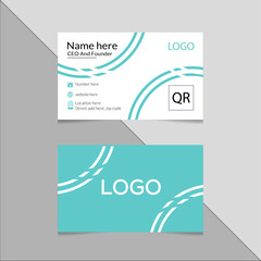 Creative and modern corporate business card template Design
