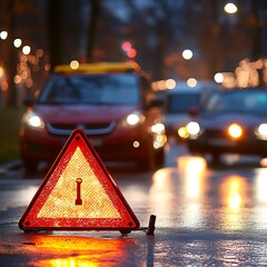 Night Road Hazard Triangle