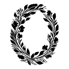 Elegant Floral Wreath Illustration Design Element