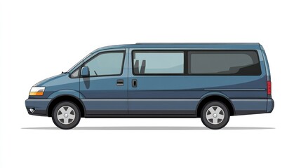 Obraz premium Side view of a modern van