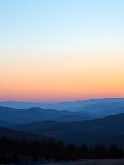 sunset in the mountains