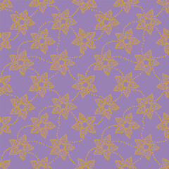 Cute floral pattern. Seamless vector pattern. Elegant template for fashion prints. Small pink and blue flowers for folk print. White background. Stock vector