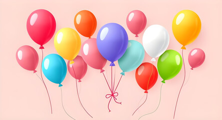 This colorful balloon vector illustration