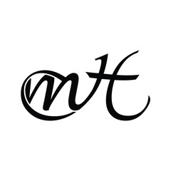   MH, logo MH ,Letter On luxury Logo
