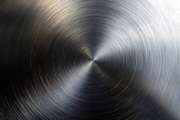 Metallic Circular Surface, Concentric Machine Scratches, Brushed Metal Texture
