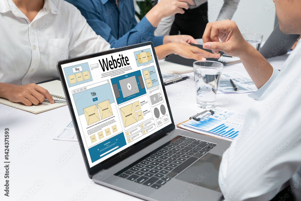 Poster website design software provide brisk template for online retail business and e-commerce