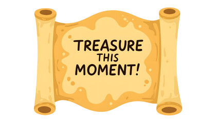 Inspiring Message on Vintage Scroll