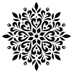 Fototapeta premium a vector of black and white color design of a mandala