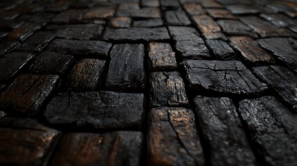 Dark, aged stone pavement texture
